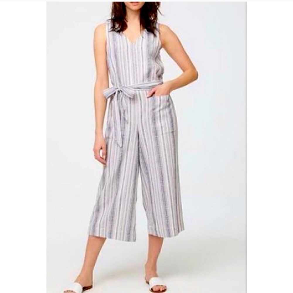 BEACH LUNCH LOUNGE Striped Jumpsuit Size X-Large‎